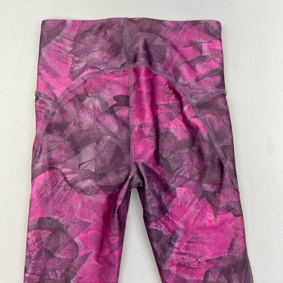 Under Armour Womens Leggings Pants Pink/Multi Compression Heatgear Stretch XS - Picture 3 of 10